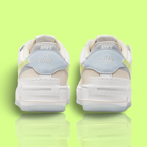 Nike Air Force 1 Shadow White/Lemon Twist/Wolf Grey - Picture 6 of 8